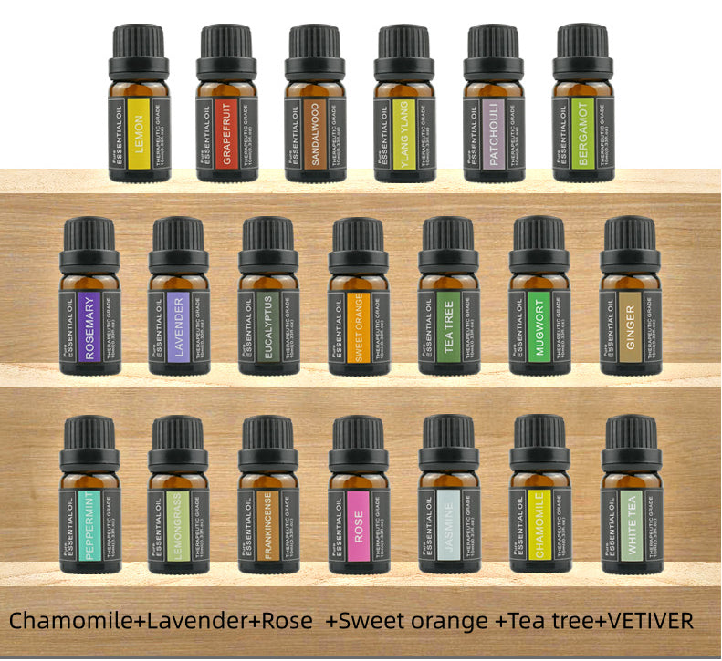 Essential Oil Set 10ml - Aromatherapy Ginger Rose Sandalwood