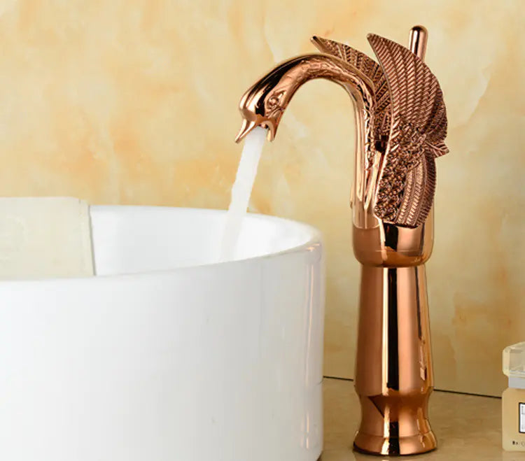 Antique Copper Bathroom Faucet - Vintage Brass Washbasin Tap
