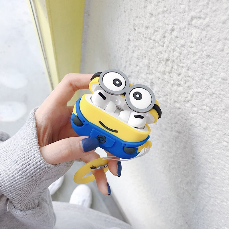 Cute Cartoon Silicone AirPods Pro 3 Case - Minions Design
