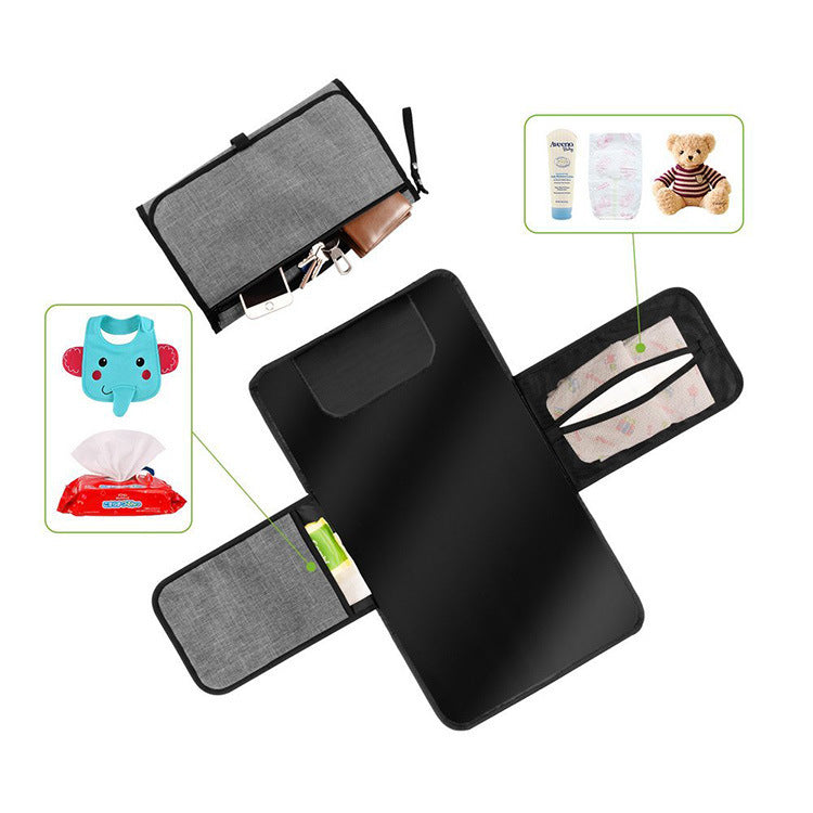 Portable Diaper Changing Mat - Foldable Waterproof Travel Baby Mat