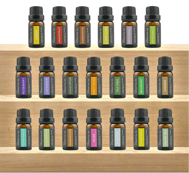 Essential Oil Set 10ml - Aromatherapy Ginger Rose Sandalwood