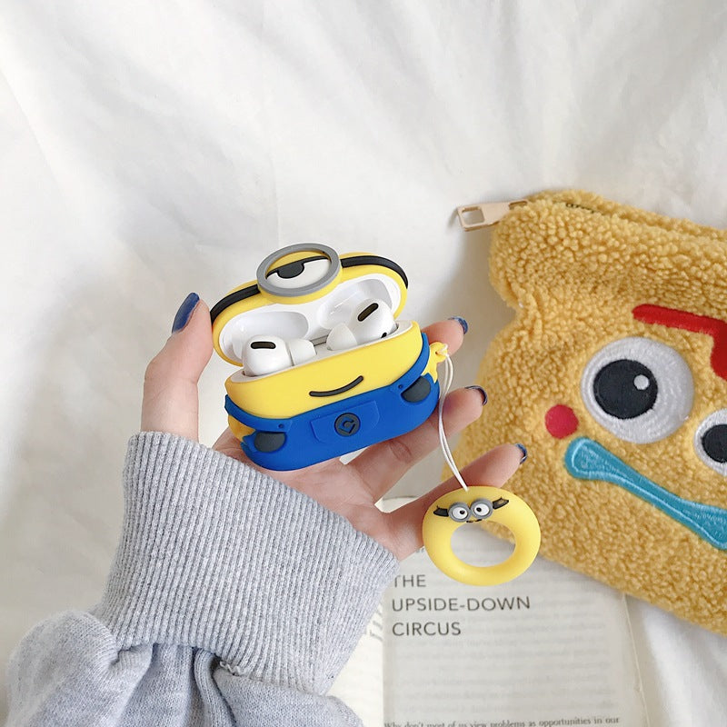 Cute Cartoon Silicone AirPods Pro 3 Case - Minions Design