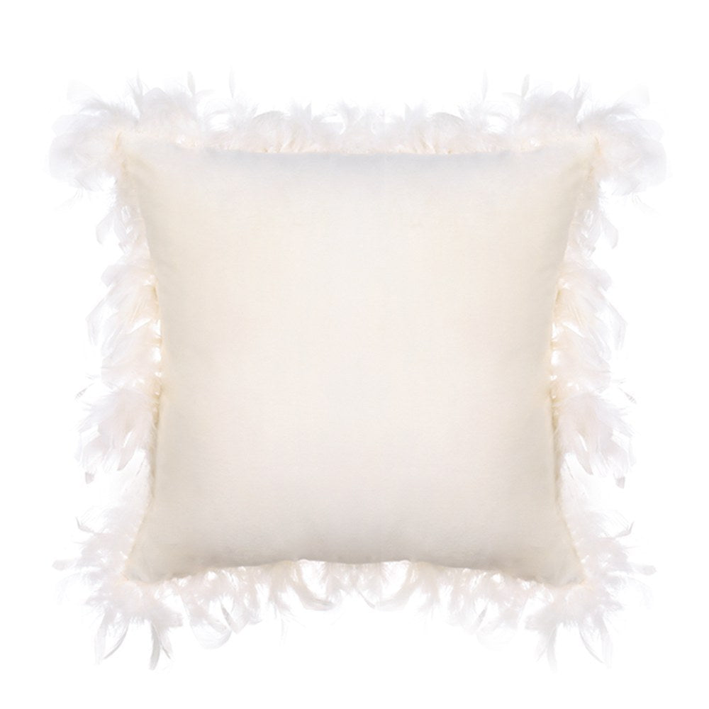 Velvet Feather Pillowcase for Home Use