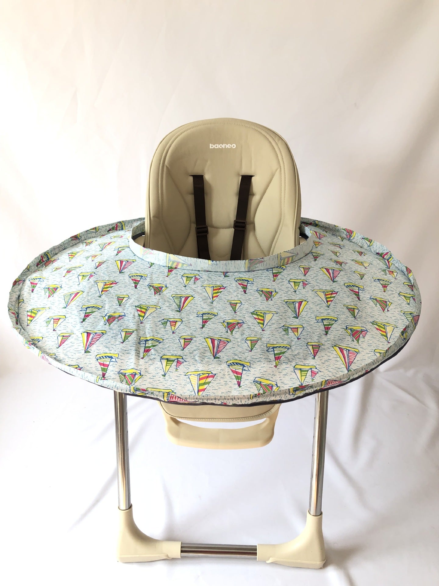 Baby Highchair Splat Mat - Waterproof Floor Protector with Bib