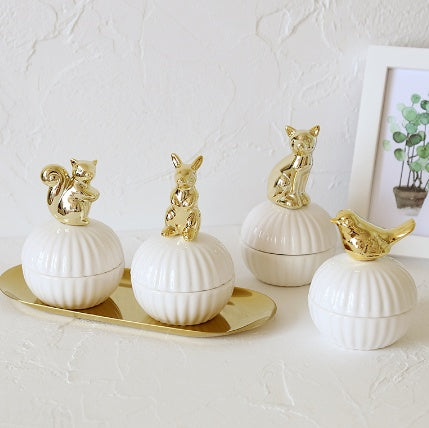 Animal Figurine Jewelry Box - Decorative Storage for Home Decor