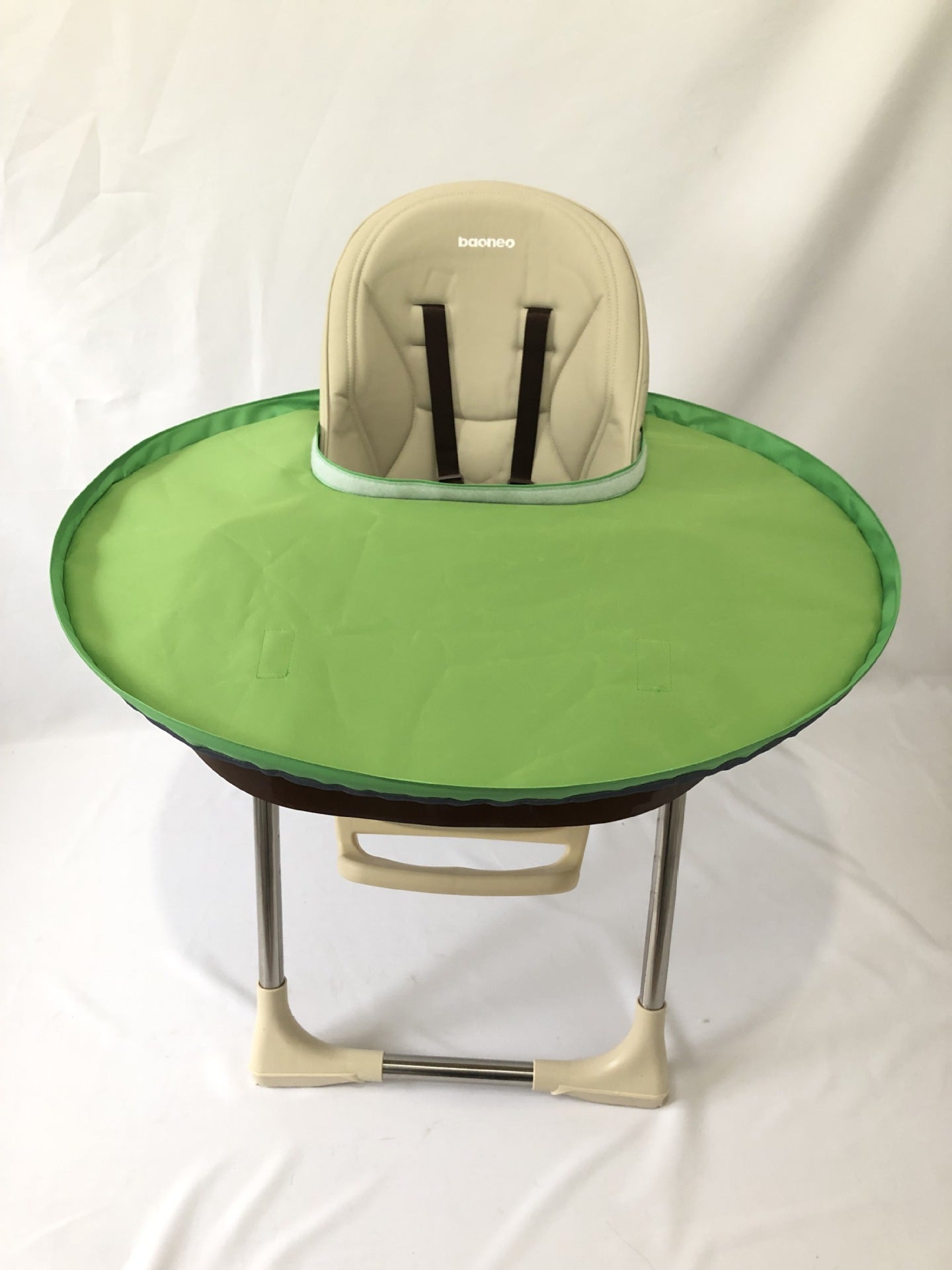 Baby Highchair Splat Mat - Waterproof Floor Protector with Bib