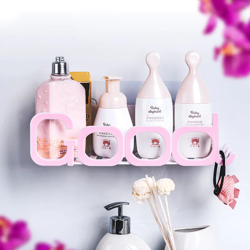 Bathroom Storage Rack with Plastic Bins