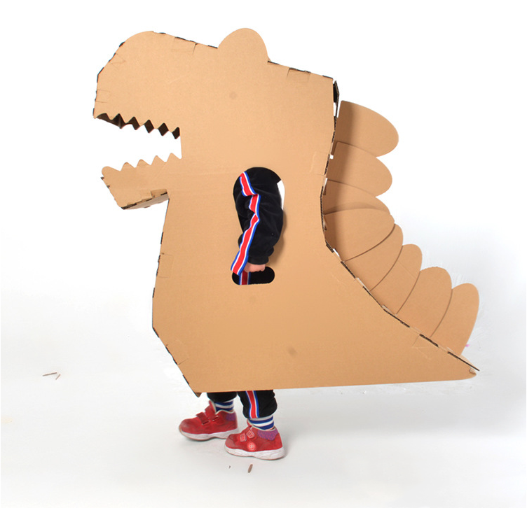 DIY Cardboard Dinosaur Model Kit for Kids