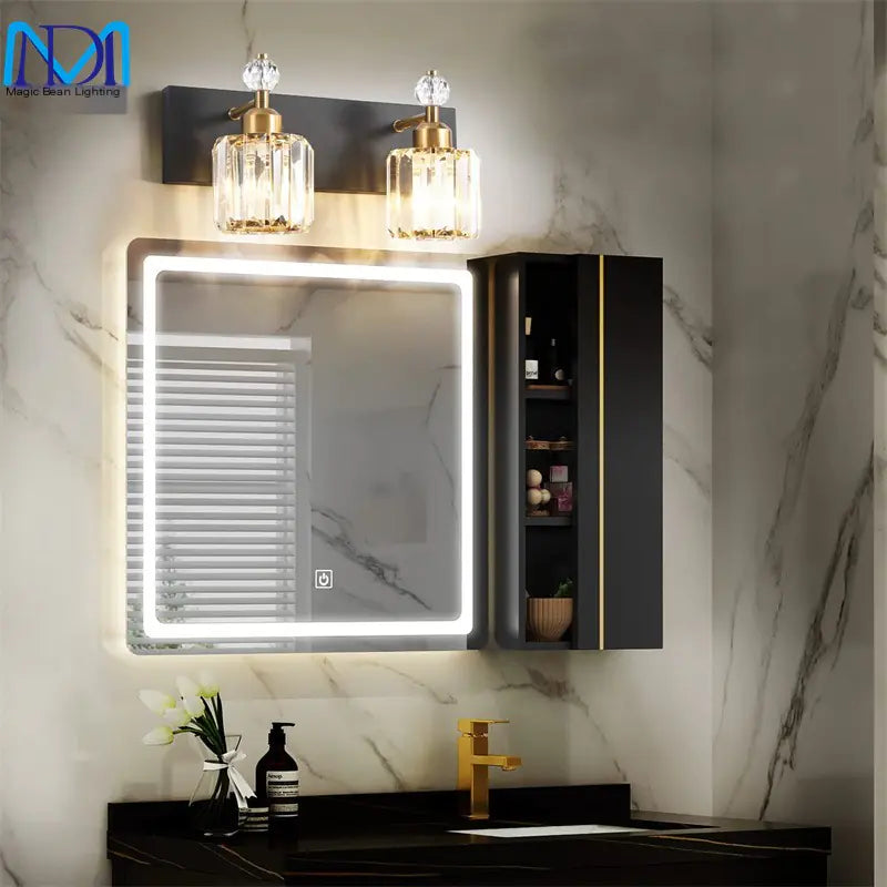Crystal Vanity Light for Bathroom Mirror - Luxury Wall Sconce