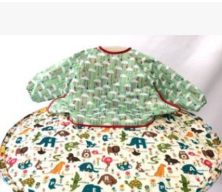 Baby Highchair Splat Mat - Waterproof Floor Protector with Bib