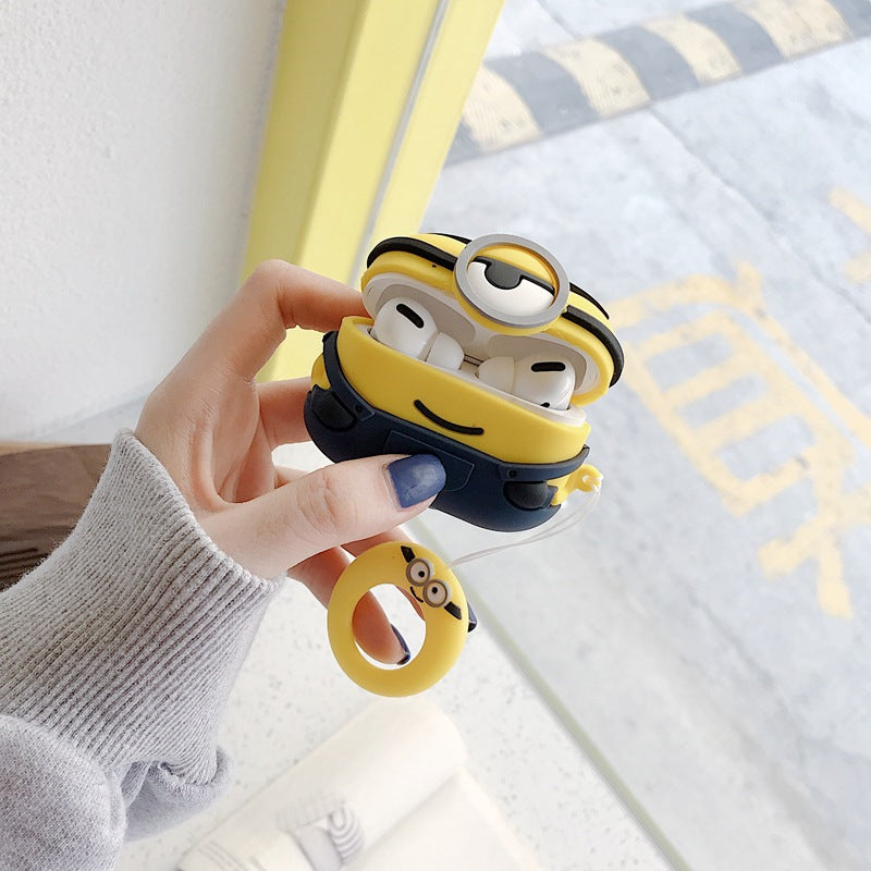 Cute Cartoon Silicone AirPods Pro 3 Case - Minions Design