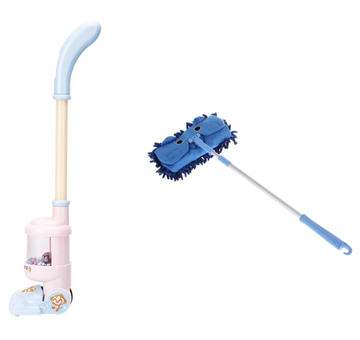 Kids Cleaning Set - 3-Piece Duck Broom Dustpan Mop for Children