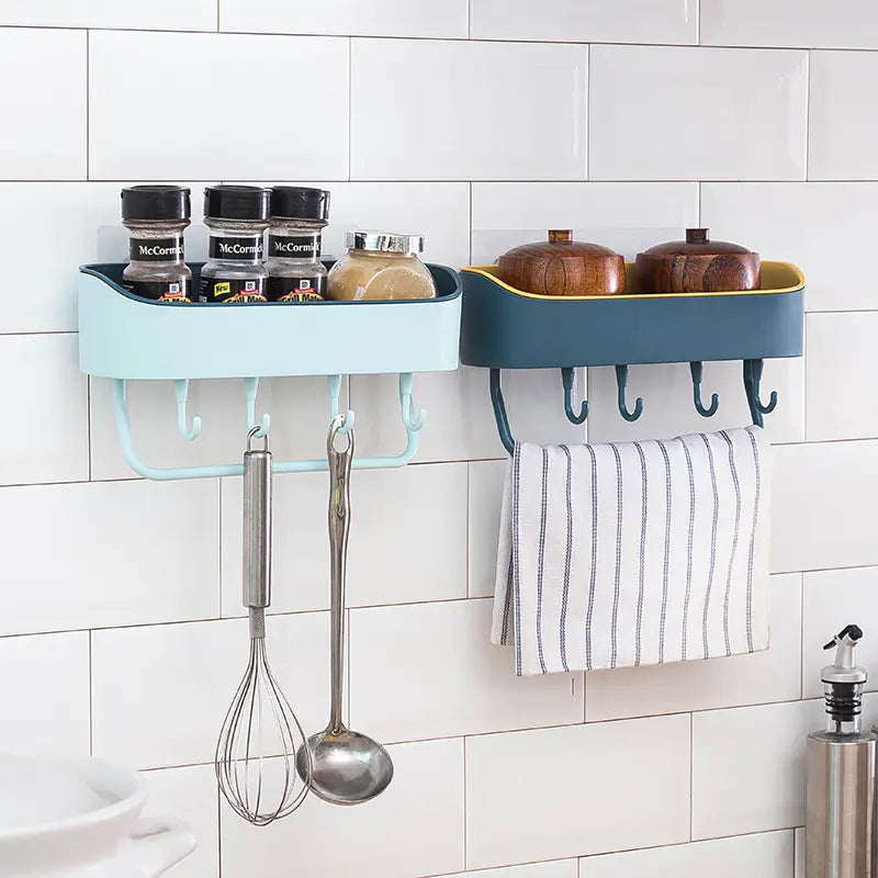 Minimalist Wall-Mounted Storage Rack for Bathroom & Kitchen