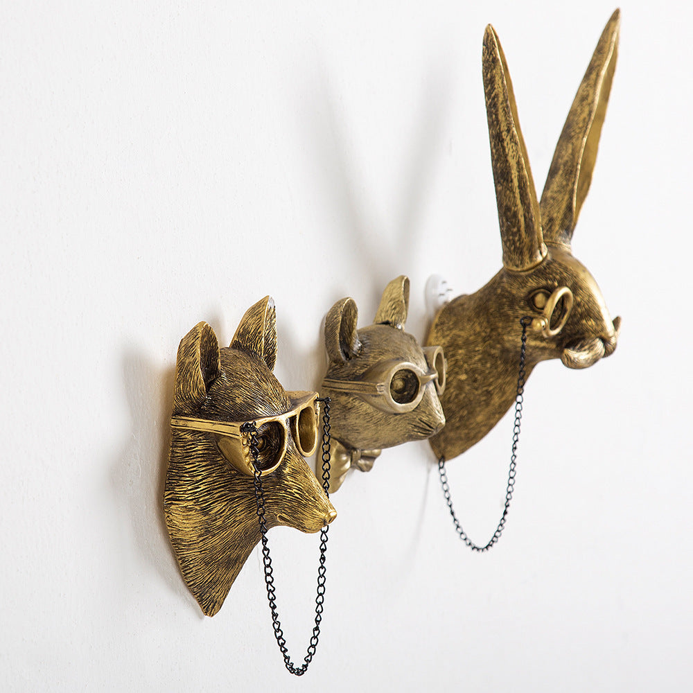 Antique Bronze Animal Pendant - Resin Home Decor Ornament