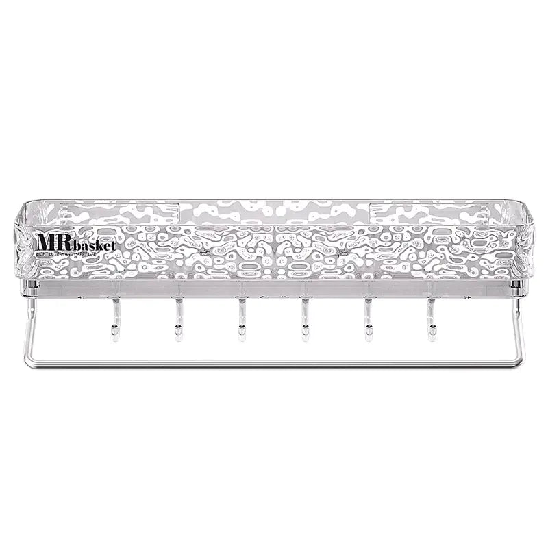 Glacier Pattern Triangular Bathroom Wall Shelf Organizer