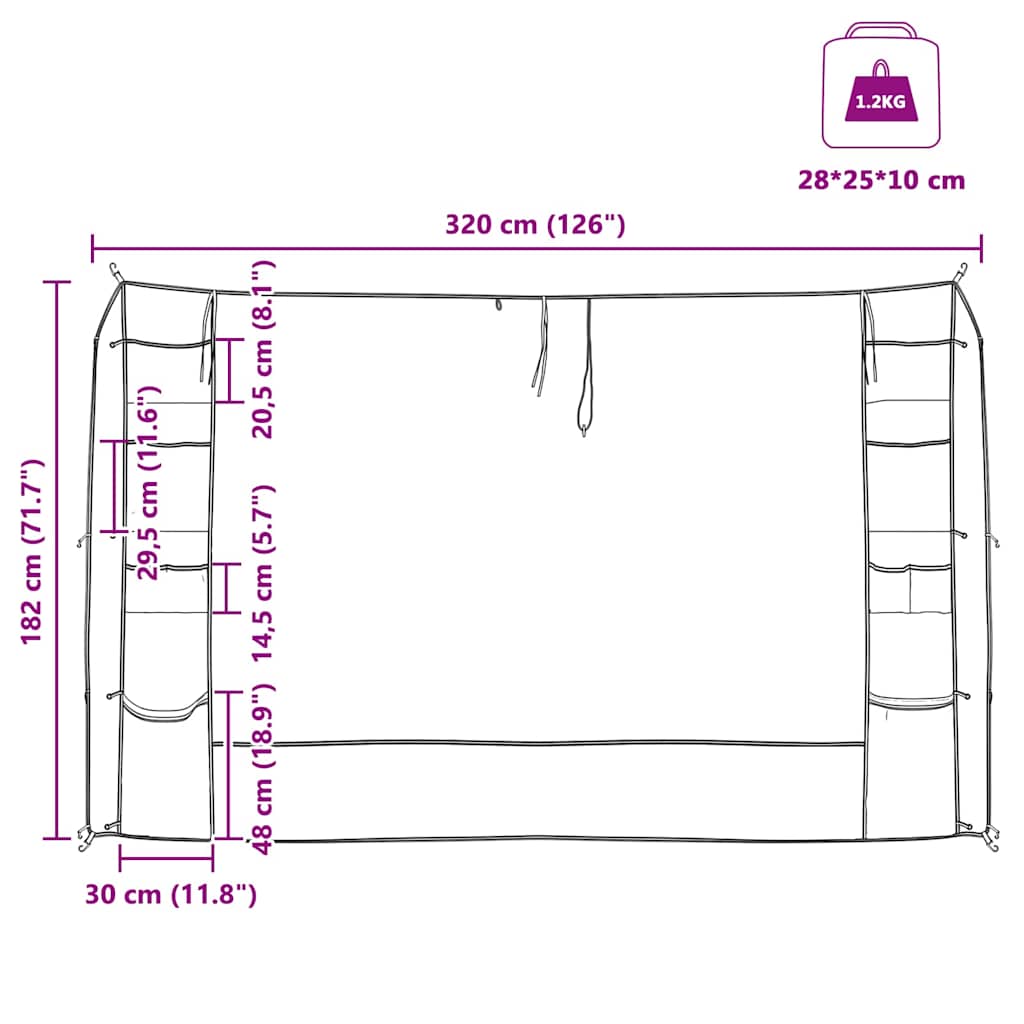 Hanging Tent Organizer with Storage