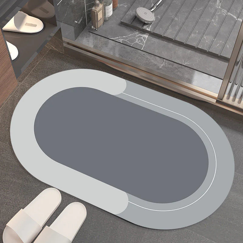 Solid Color Bathroom Absorbent Floor Mat