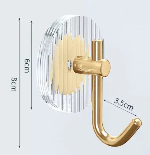 Luxury Acrylic Adhesive Hooks for Bathroom & Kitchen