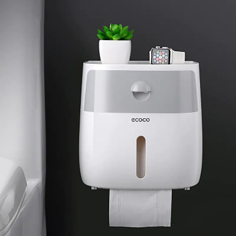 Tissue Box and Bathroom Storage Organizer Shelf