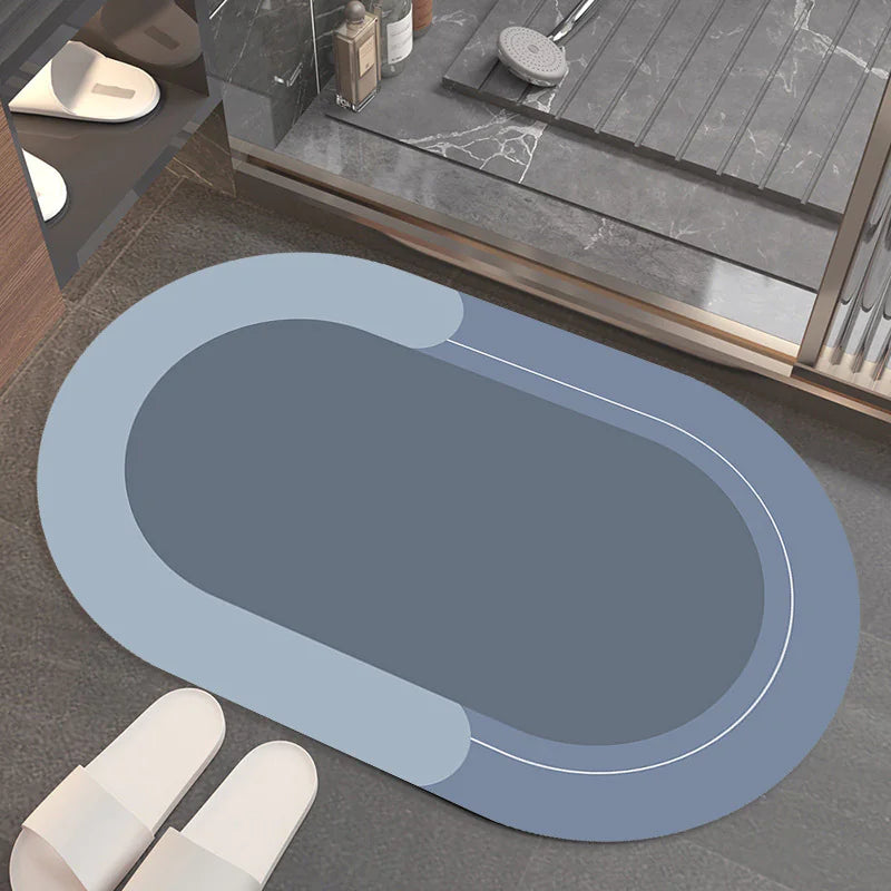 Solid Color Bathroom Absorbent Floor Mat