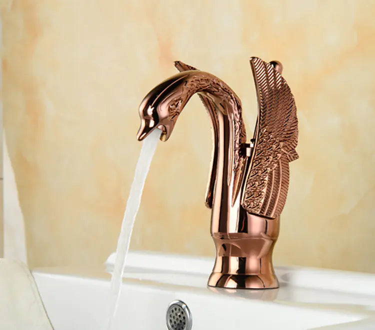 Antique Copper Bathroom Faucet - Vintage Brass Washbasin Tap