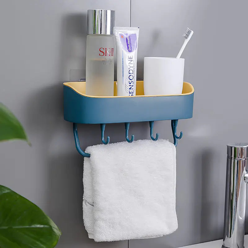 Minimalist Wall-Mounted Storage Rack for Bathroom & Kitchen