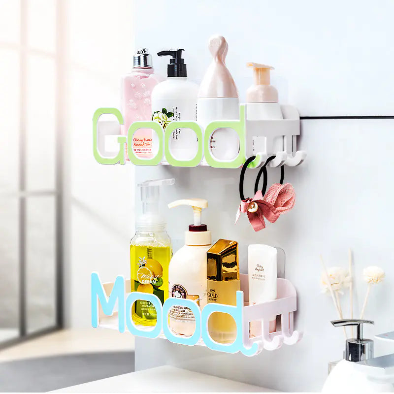 Bathroom Storage Rack with Plastic Bins