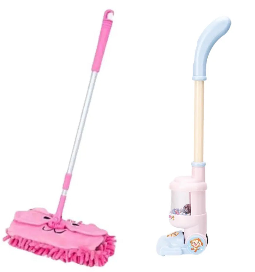 Kids Cleaning Set - 3-Piece Duck Broom Dustpan Mop for Children
