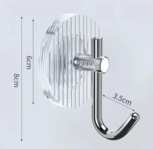 Luxury Acrylic Adhesive Hooks for Bathroom & Kitchen