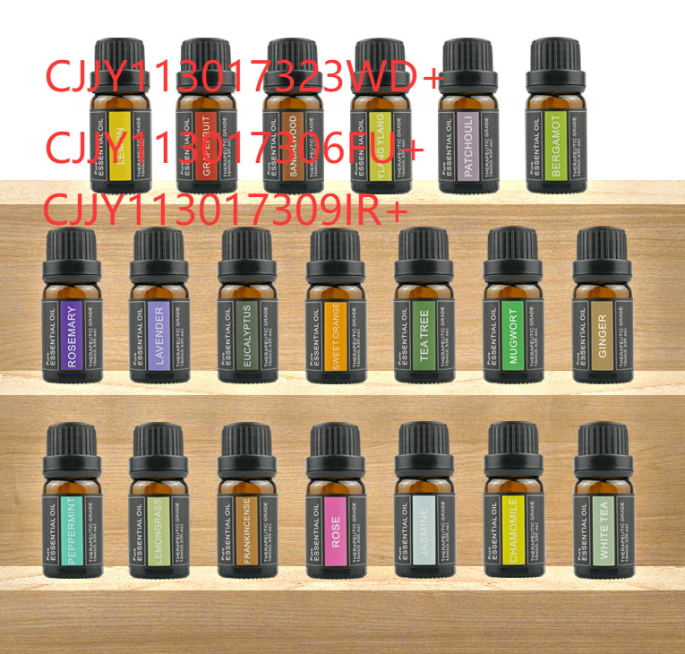 Essential Oil Set 10ml - Aromatherapy Ginger Rose Sandalwood
