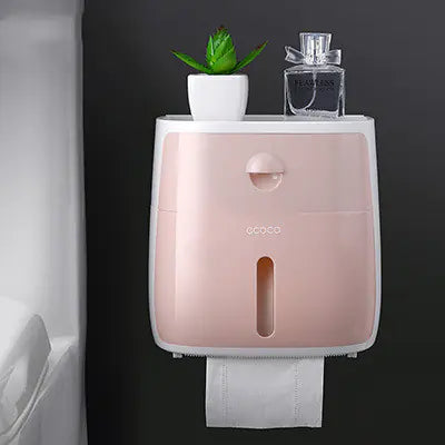 Tissue Box and Bathroom Storage Organizer Shelf