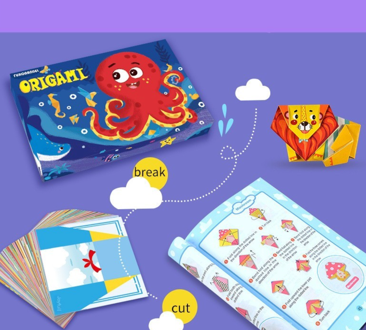 Kids DIY Colorful Origami Kit