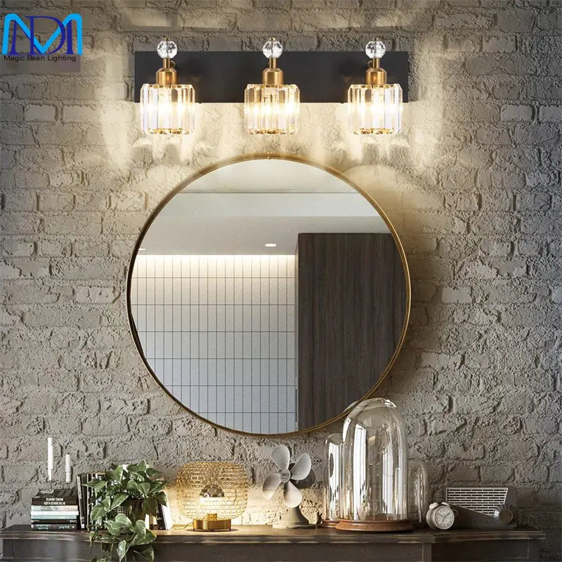 Crystal Vanity Light for Bathroom Mirror - Luxury Wall Sconce