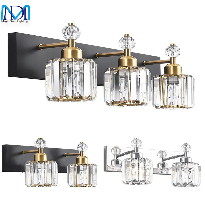 Crystal Vanity Light for Bathroom Mirror - Luxury Wall Sconce
