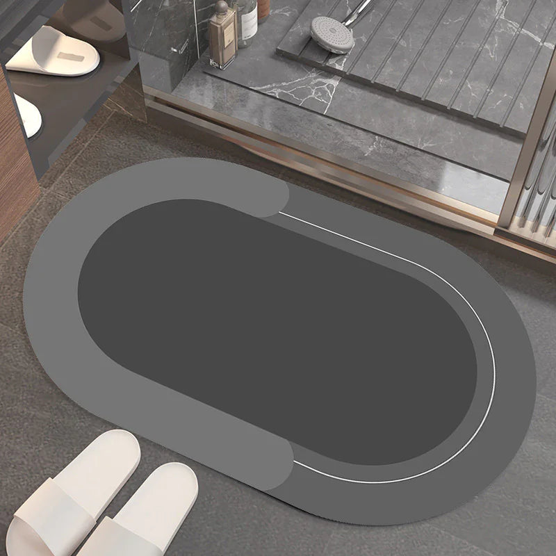 Solid Color Bathroom Absorbent Floor Mat