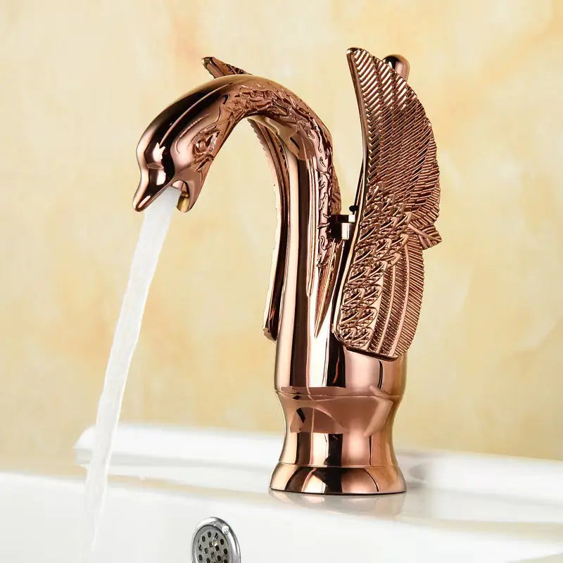 Antique Copper Bathroom Faucet - Vintage Brass Washbasin Tap