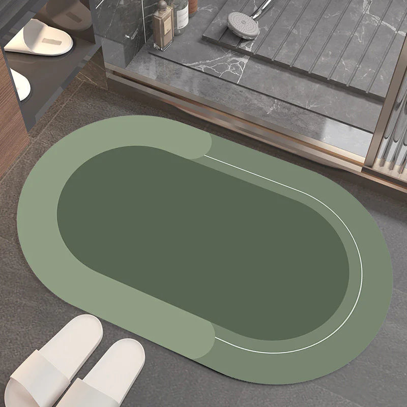 Solid Color Bathroom Absorbent Floor Mat