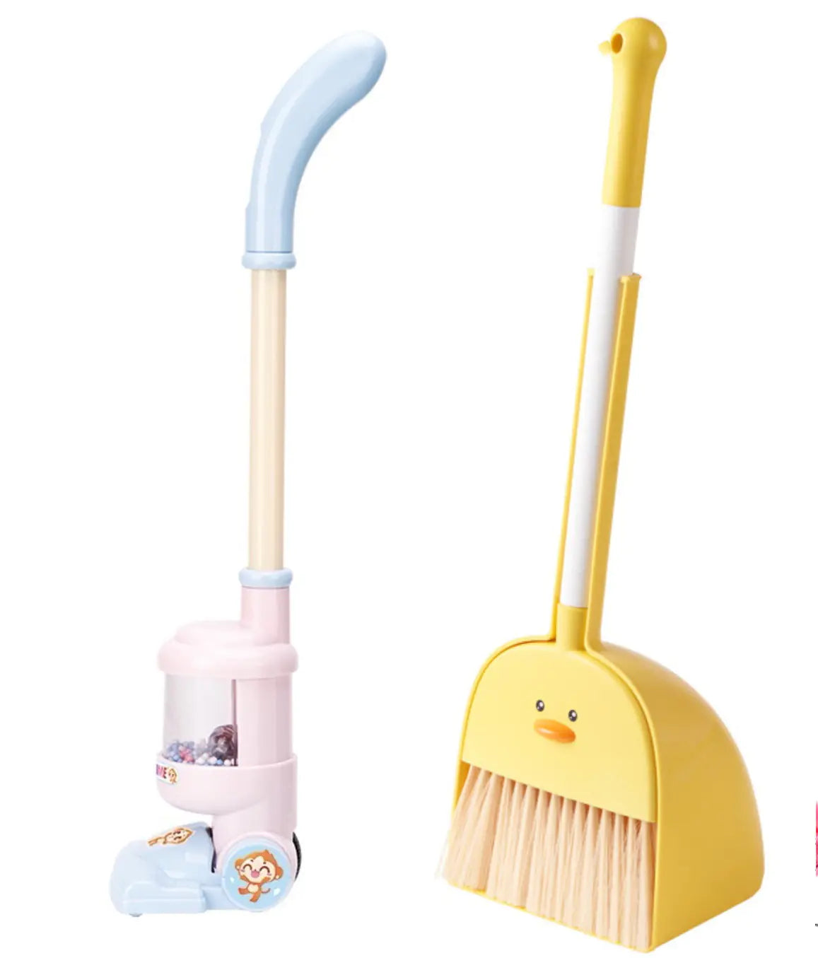 Kids Cleaning Set - 3-Piece Duck Broom Dustpan Mop for Children