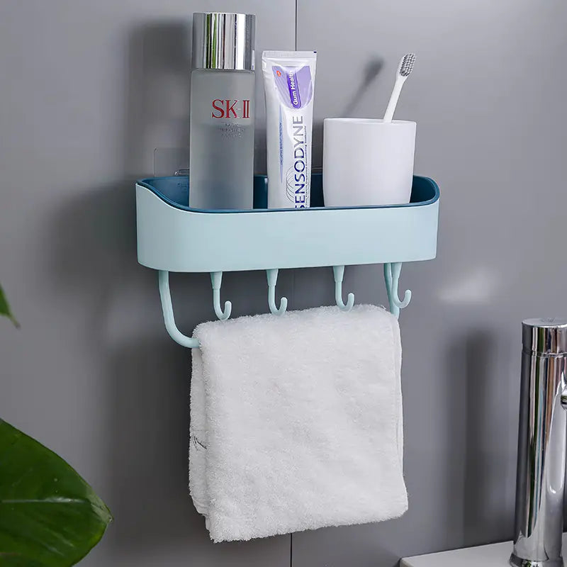 Minimalist Wall-Mounted Storage Rack for Bathroom & Kitchen