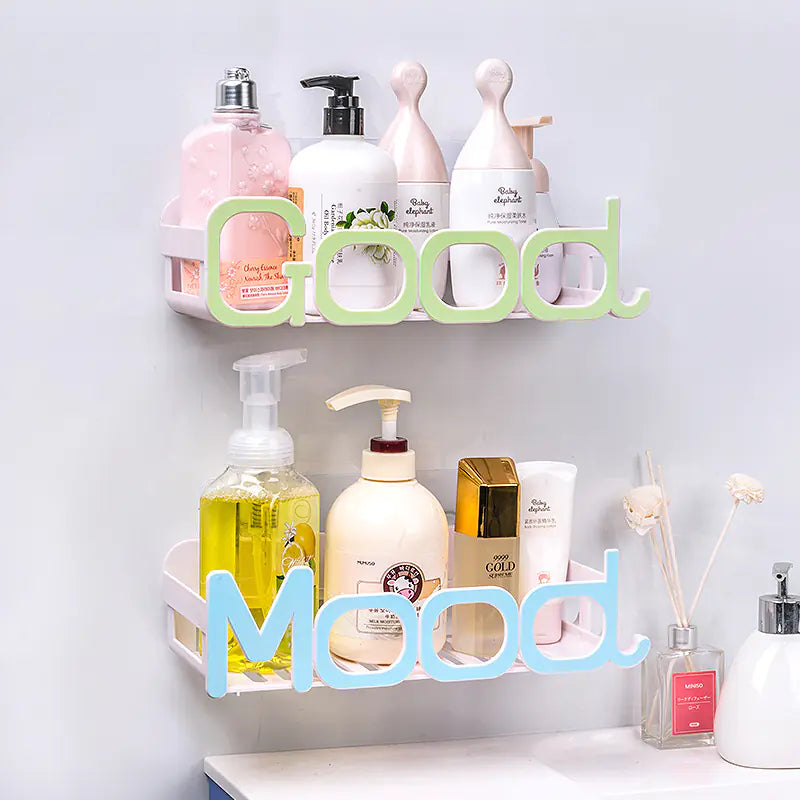 Bathroom Storage Rack with Plastic Bins