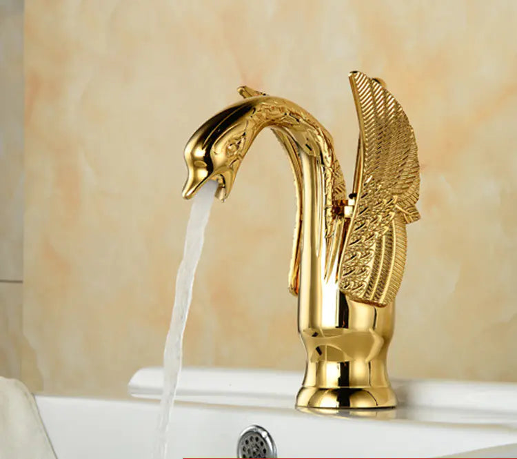 Antique Copper Bathroom Faucet - Vintage Brass Washbasin Tap